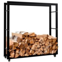 Kaminholzständer Keri mit Rollen 25x100x100