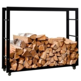 Kaminholzständer Keri mit Rollen 25x100x80