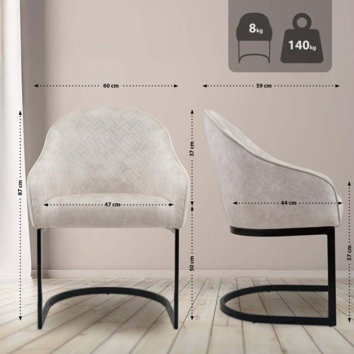 Esszimmerstuhl Jarik Vintage Samt