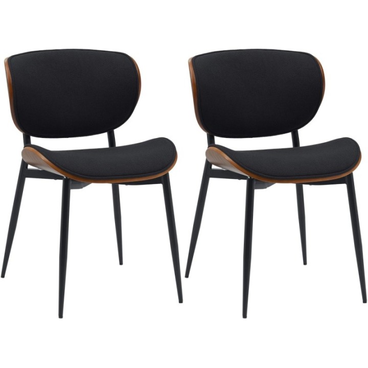 2er Set Esszimmerstuhl Enid Stoff 