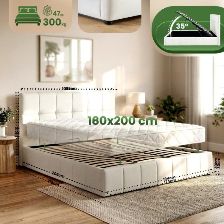 Bett Ladia Stoff 180x200 cm
