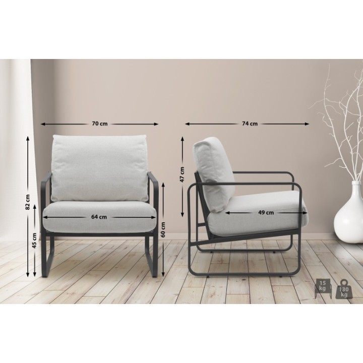 Lounger Manea Stoff