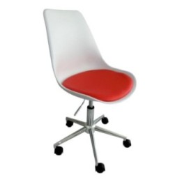 Arbeitshocker Victoria, weisse Schale /