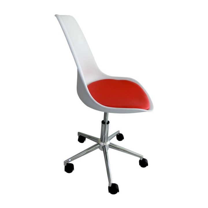 Arbeitshocker Victoria, weisse Schale /