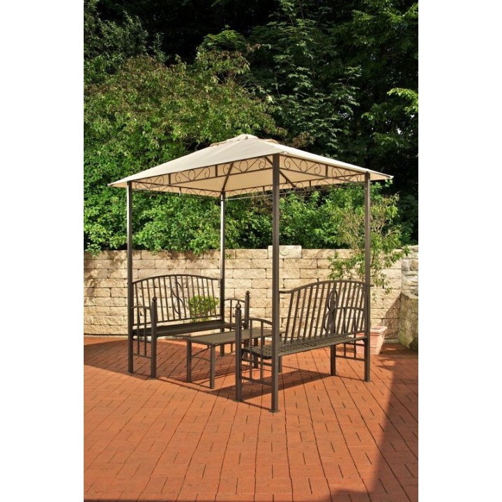Pavillon mit 2 Bänken + Tisch