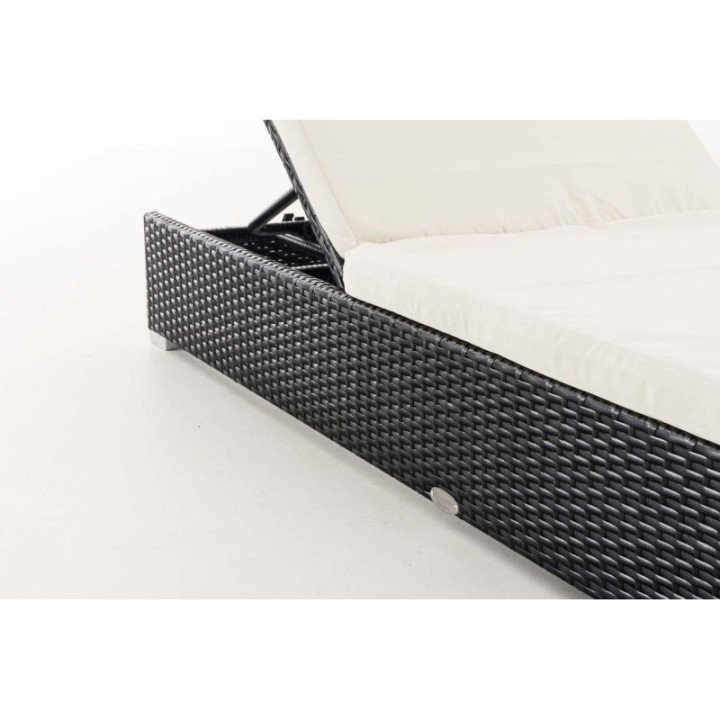 2x Sonnenliege Nadi mit Tisch cremeweiß
