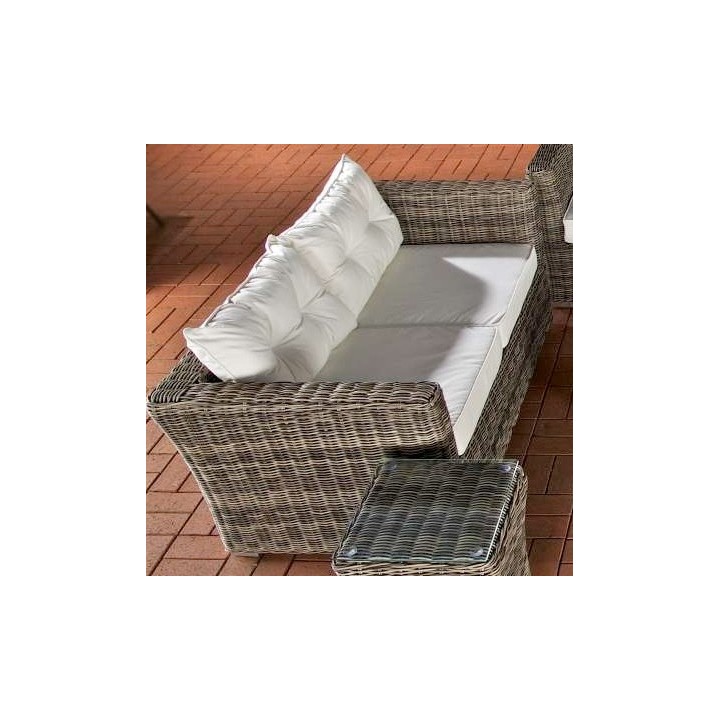 2er Sofa Mandal Cremeweiss