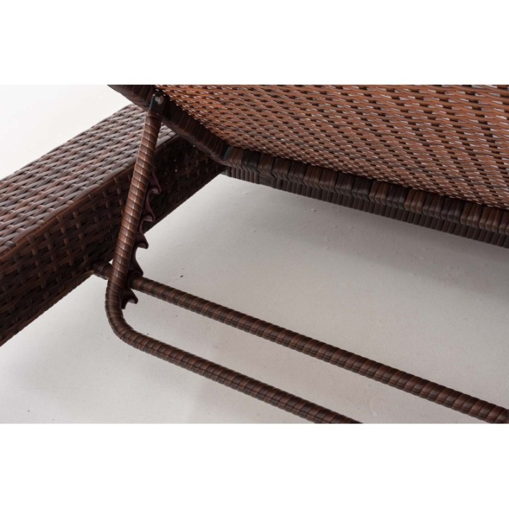 Sonnenliege Sunshine Flachrattan Cremeweiß