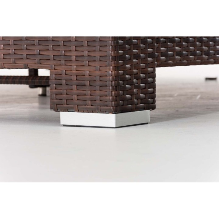 Sonnenliege Sunshine Flachrattan Cremeweiß