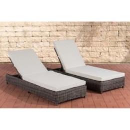 Set Sonnenliegen Burano Cremeweiss