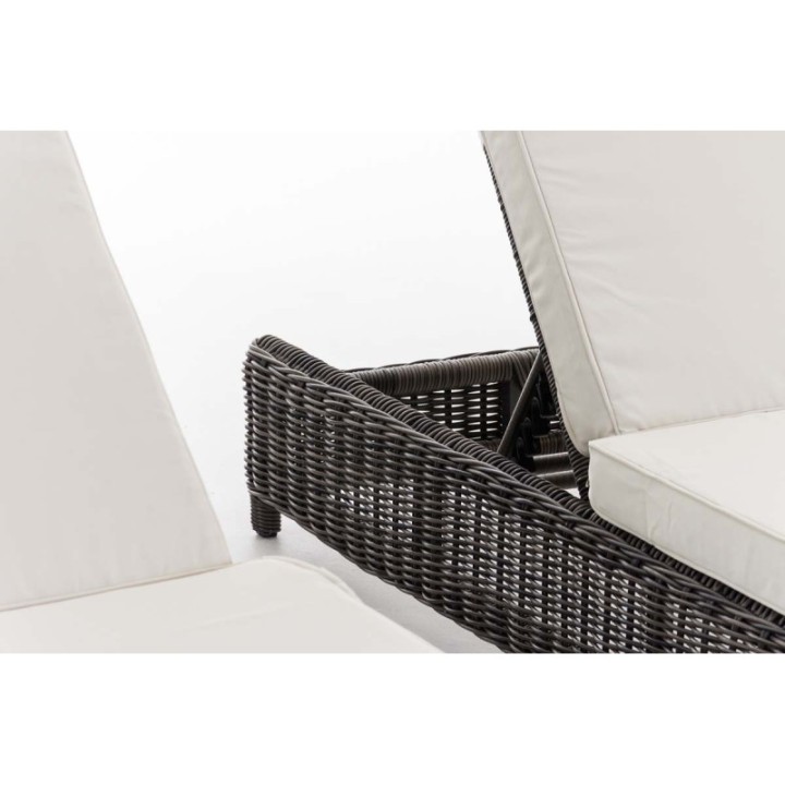Set Sonnenliegen Burano Cremeweiss