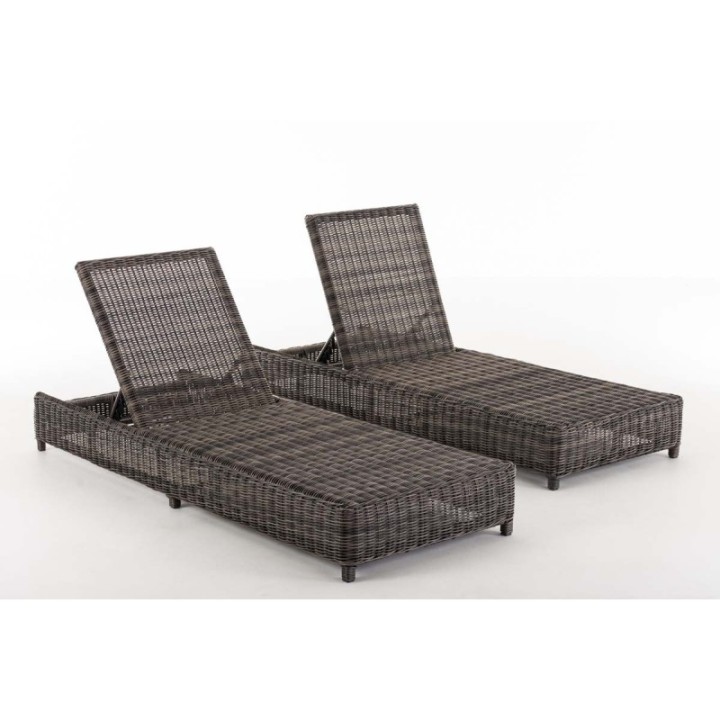 Set Sonnenliegen Burano Cremeweiss
