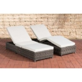 Set Sonnenliegen Imola Cremeweiss
