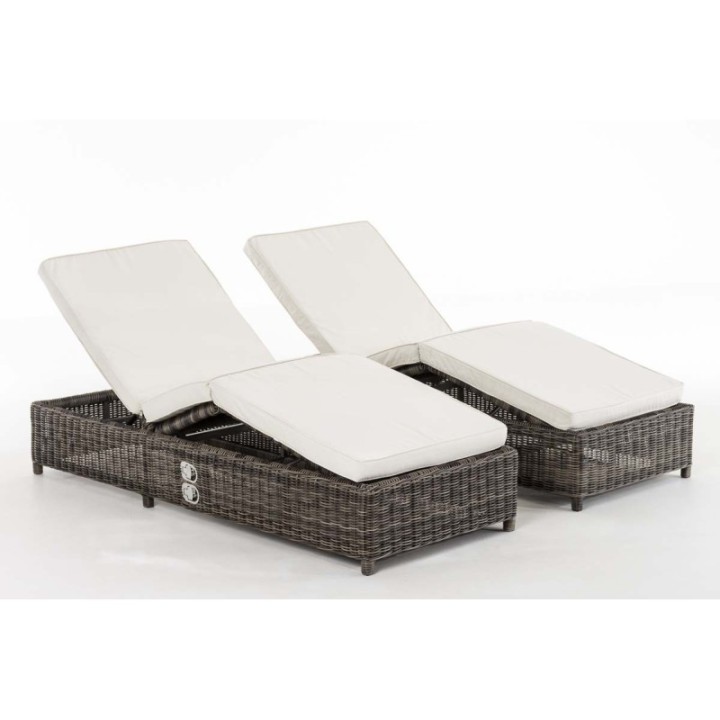 Set Sonnenliegen Imola Cremeweiss