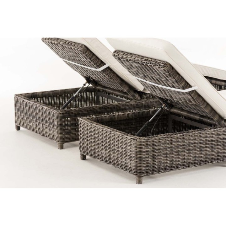 Set Sonnenliegen Imola Cremeweiss