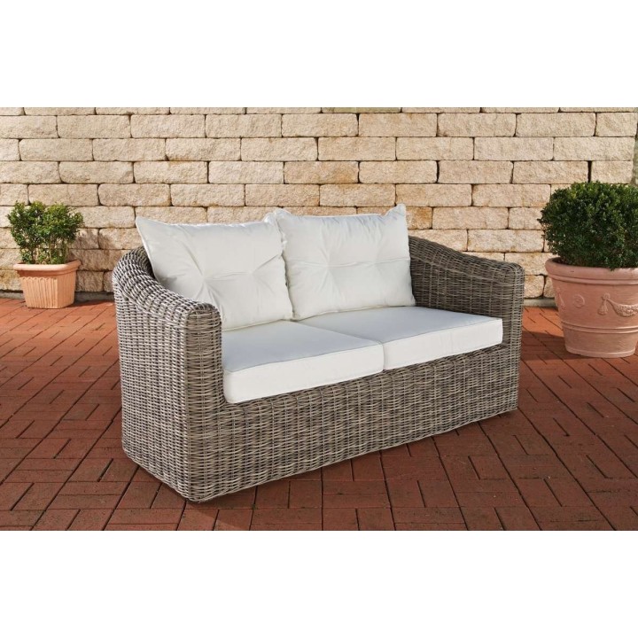 2er-Sofa Bergen Cremeweiss 5mm