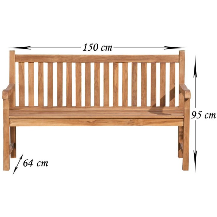 Teakbank Calypso 150 cm