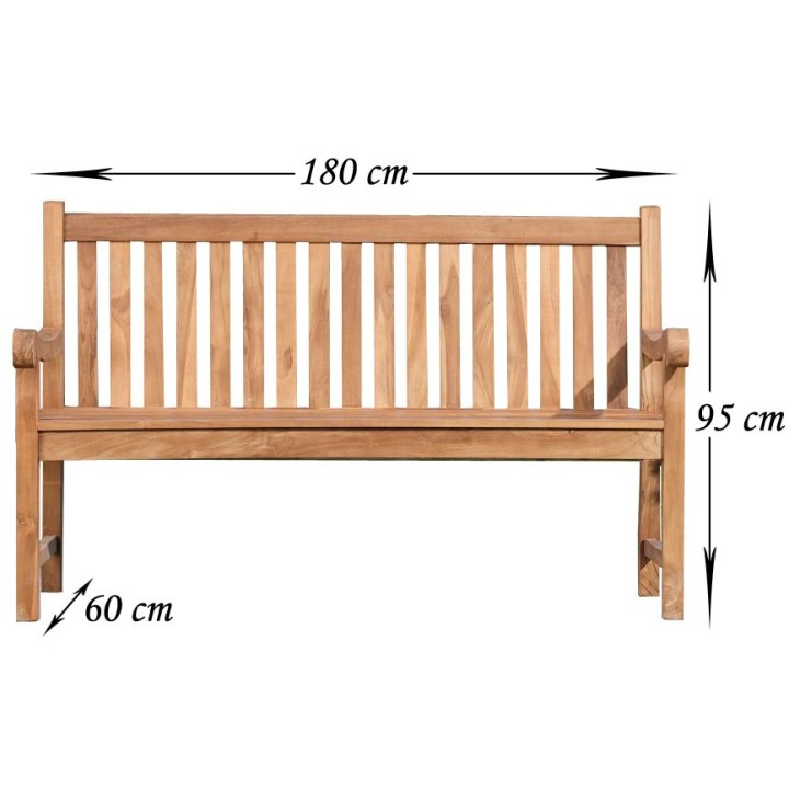 Teakbank Kentucky 180 cm
