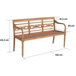 Teakbank Maryland 150 cm