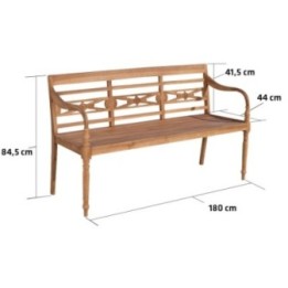 Teakbank Maryland 180 cm