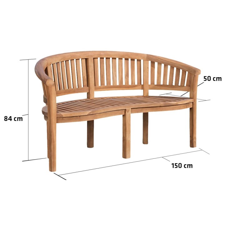 Teakbank Winnipeg 150 cm
