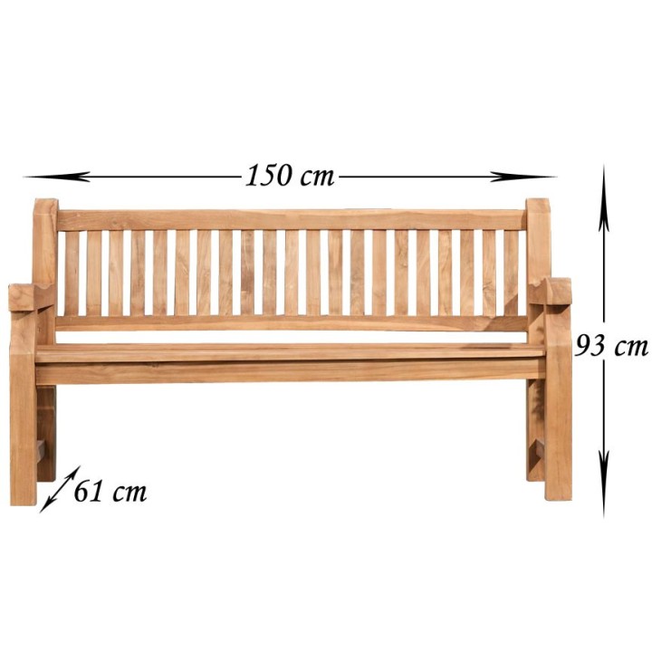 Teakbank Jackson 150 cm