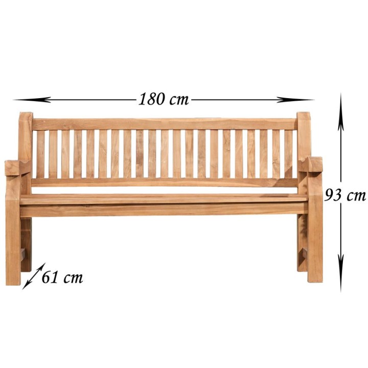 Teakbank Jackson 180 cm