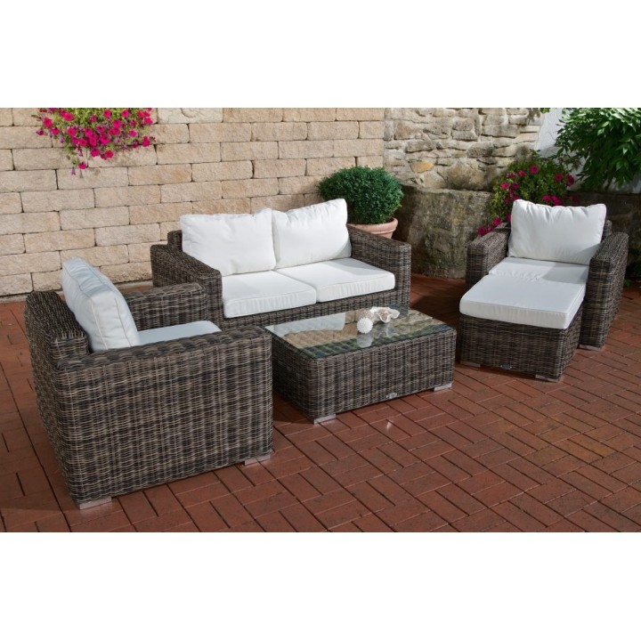 Garnitur Bilbao (mit 2-er Sofa) Cremeweiss