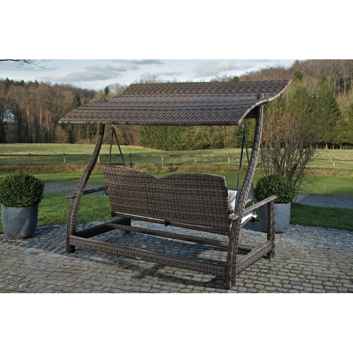 3er Hollywood Schaukel Ocean Cremeweiß 5mm