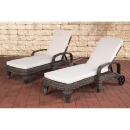 Set Sonnenliegen Luini Cremeweiss