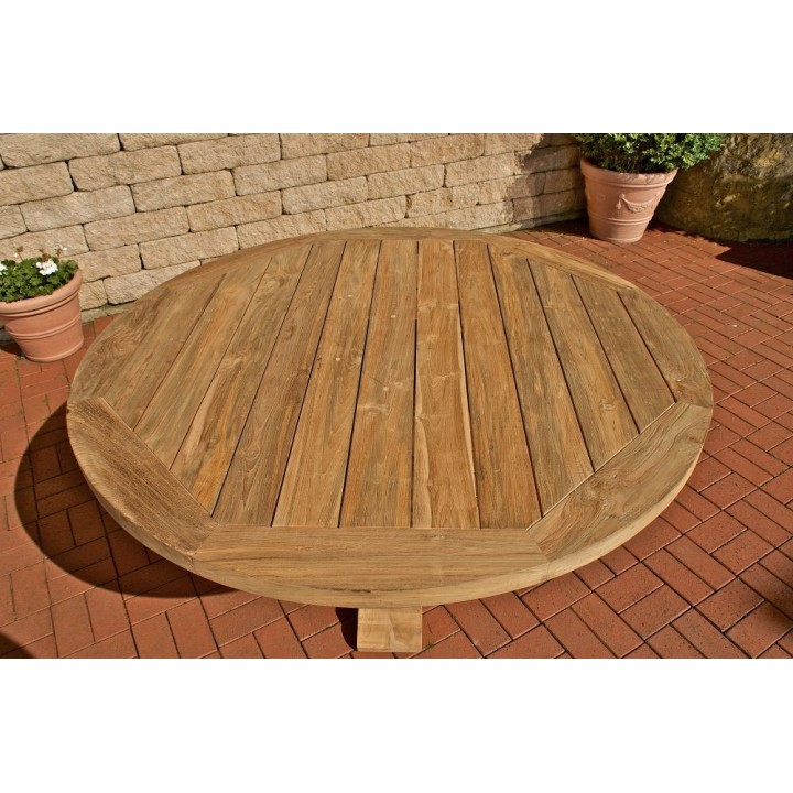 Tisch Bloom rund 150x150x75 outdoor Teak