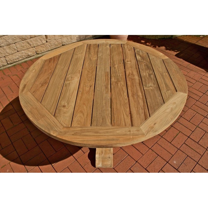 Tisch Bloom/ Espen rund 100x100x75 outdoor Teak