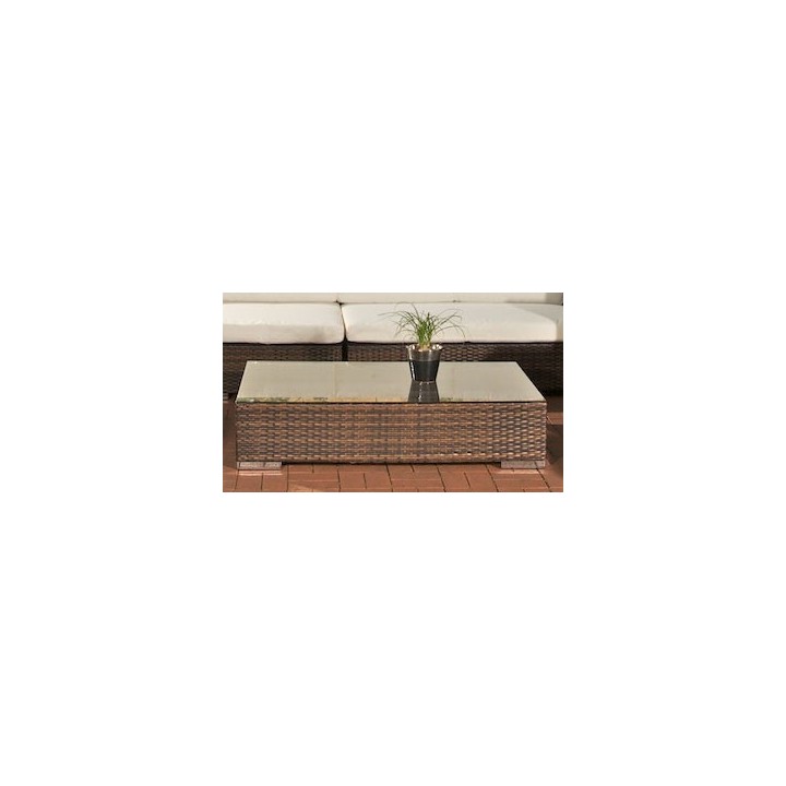 Glastisch Barcelona Flachrattan