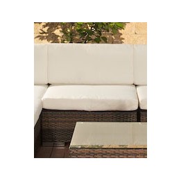 Mittelelement Barcelona Cremeweiß Flachrattan