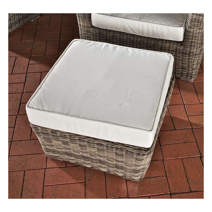 Fußhocker Mandal Cremeweiss