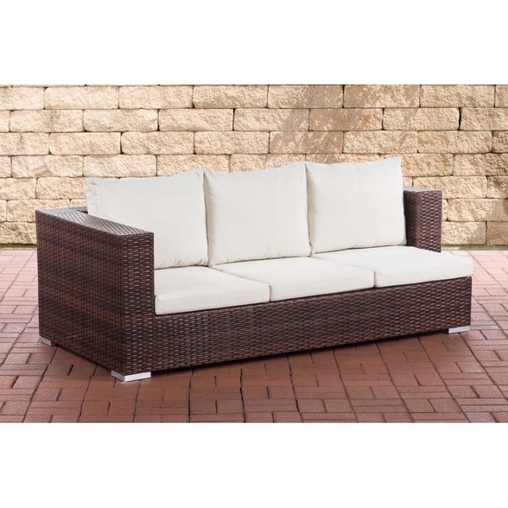 3er Sofa Provence Cremeweiß