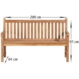 Teakbank Calypso 200 cm