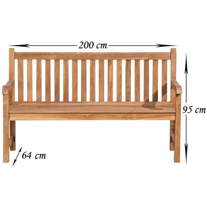 Teakbank Calypso 200 cm