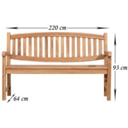 Teakbank Oxford 220 cm