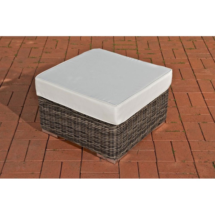 Fußhocker Ariano 56x56 cm Cremeweiss 