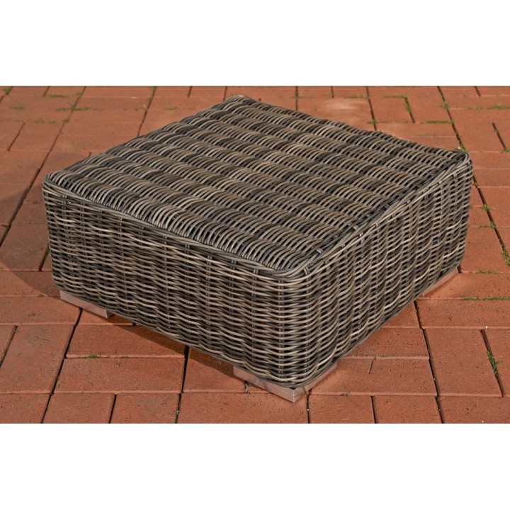 Fußhocker Ariano 56x56 cm Cremeweiss 