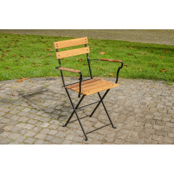 Klappstuhl Raya Eisen/Teak