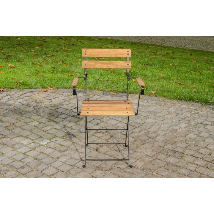 Klappstuhl Raya Eisen/Teak