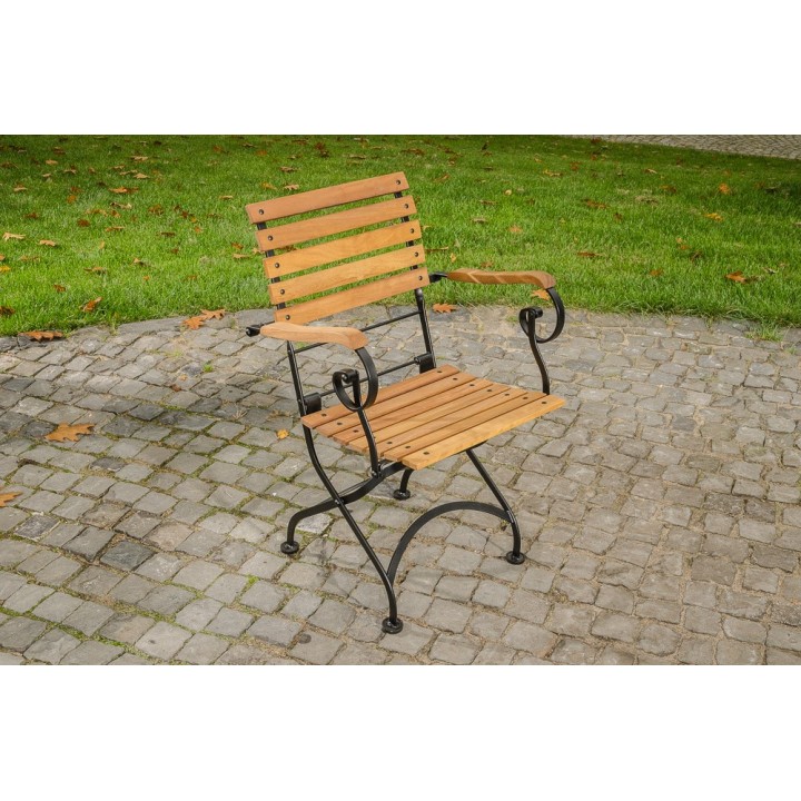 Klappstuhl Pina Eisen/Teak