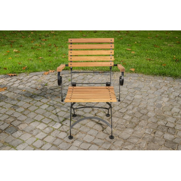 Klappstuhl Pina Eisen/Teak
