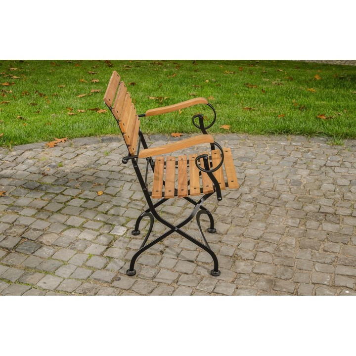 Klappstuhl Pina Eisen/Teak
