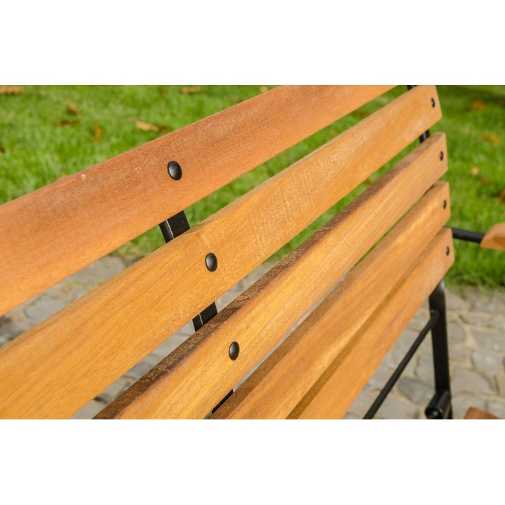 Klappbank Bento Eisen/Teak