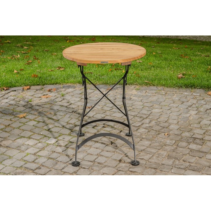 Klapptisch Minto 60 cm Eisen/Teak