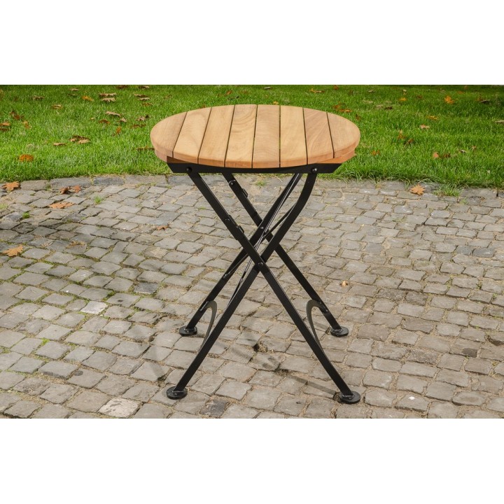 Klapptisch Minto 60 cm Eisen/Teak
