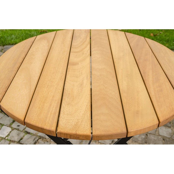 Klapptisch Minto 60 cm Eisen/Teak
